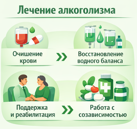 лечение алкоголизма в Топках этапы